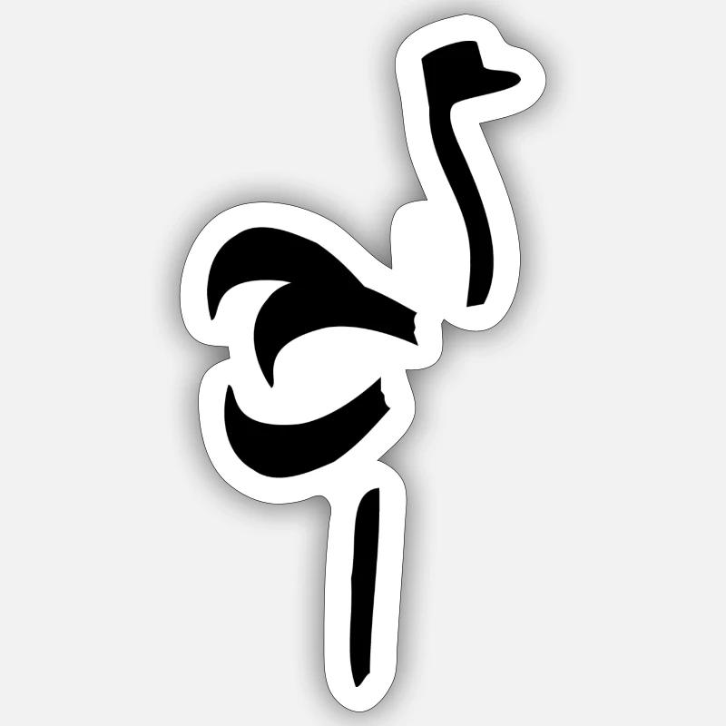 monitos Strauss - Sticker size S (10 x 10 cm) - white matte