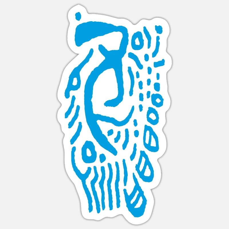 Wikinger Tribal - Sticker Größe S (10 x 10 cm) - Mattweiß