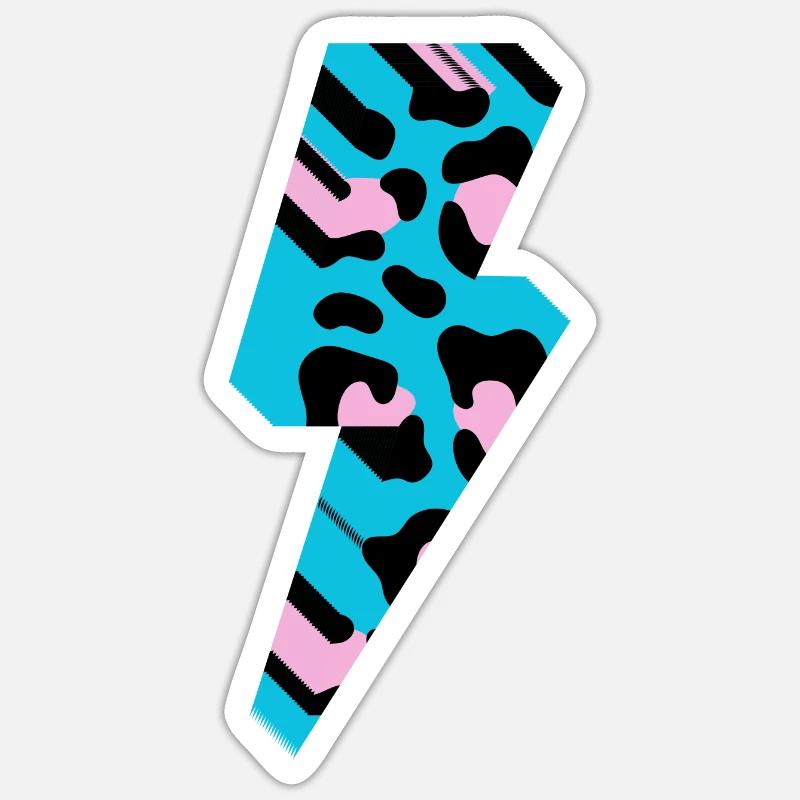 Leopard Lightning 3D Sticker size S (10 x 10 cm)