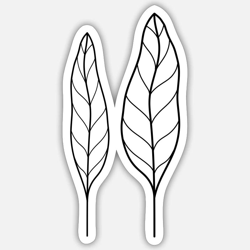 blatt Sticker Größe S (10 x 10 cm)