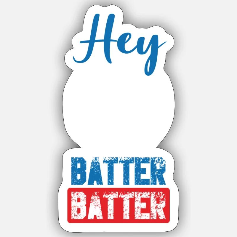 Batter Baseball - Sticker size S (10 x 10 cm) - white matte