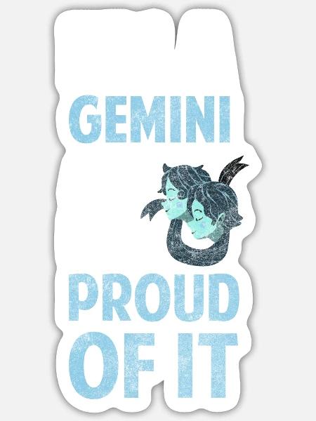 Zwillinge Astrologie Luft Geburtsdatum - Sticker Größe S (10 x 10 cm) - Mattweiß