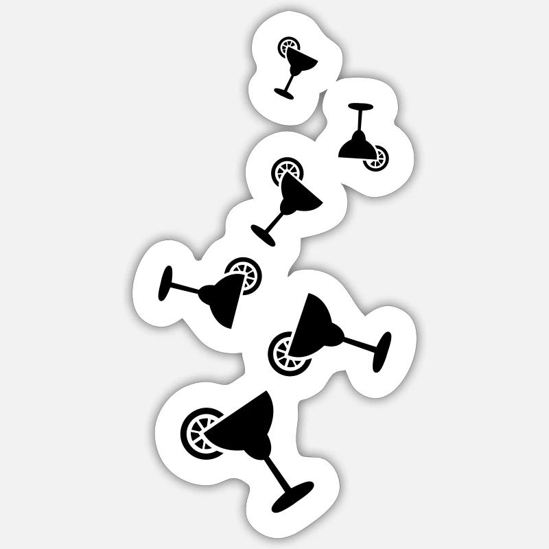 Alcool de tequilla - Sticker taille S (10 x 10 cm) - blanc mat