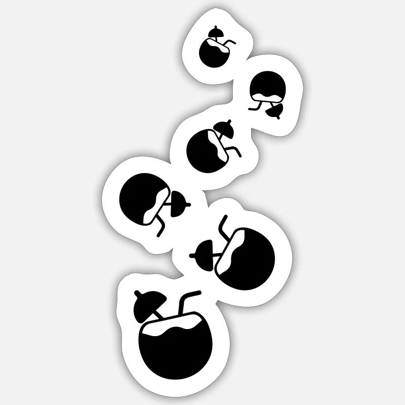 Icône de noix de - Sticker taille S (10 x 10 cm) - blanc mat