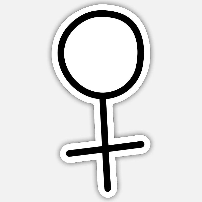 weiblich 2 Sticker Größe S (10 x 10 cm)