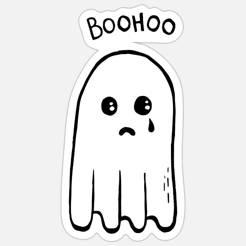 Boohoo Ghost Sticker size S (10 x 10 cm)