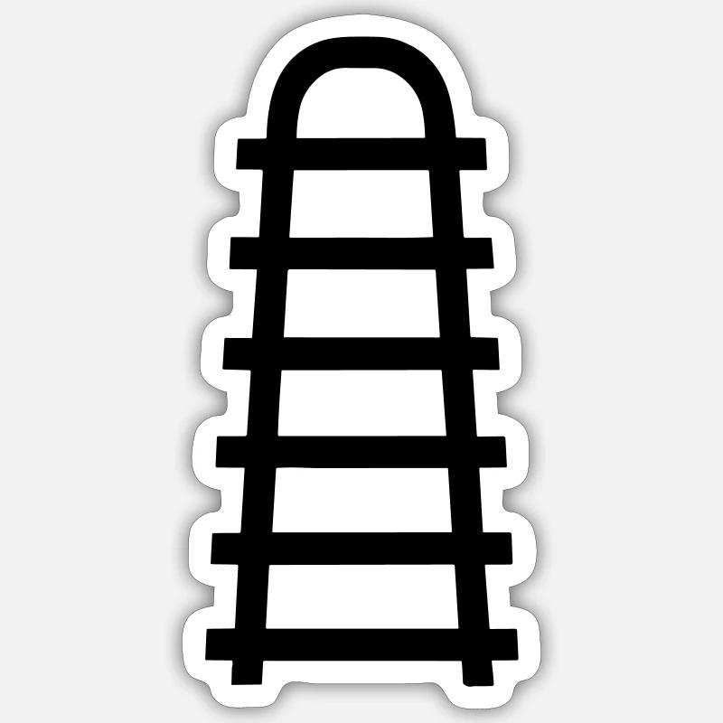 Leiter - Sticker Größe S (10 x 10 cm) - Mattweiß