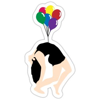 Luftballon - Sticker Größe S (10 x 10 cm) - Mattweiß - Vorne