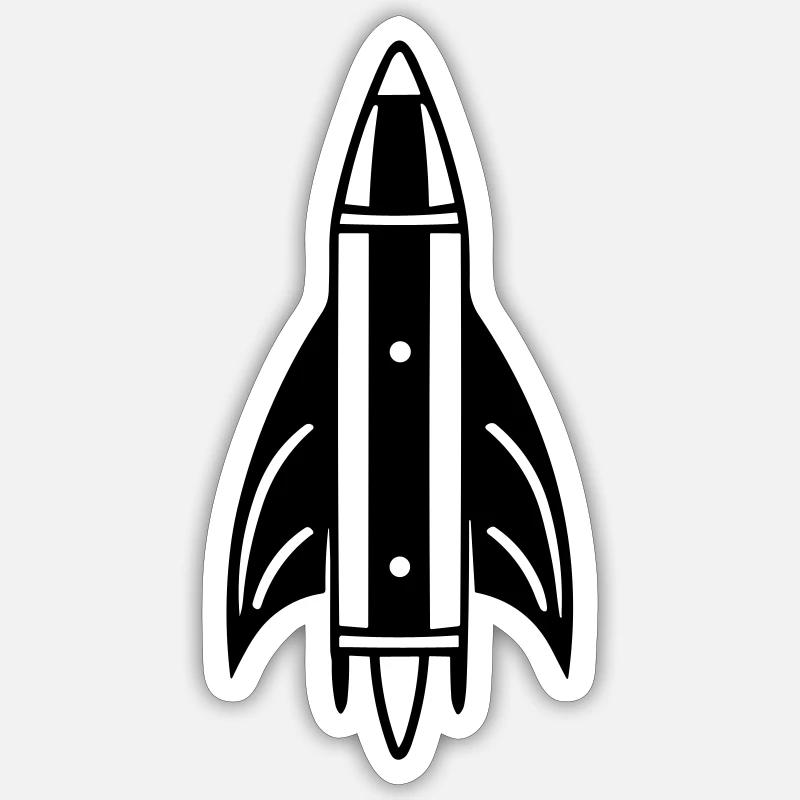 Rocket - Sticker size S (10 x 10 cm) - white matte