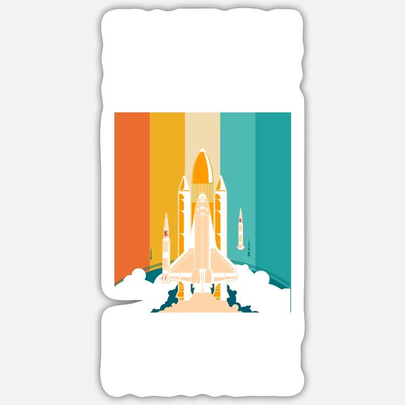 Star Rocket Galaxy - Sticker size S (10 x 10 cm) - white matte