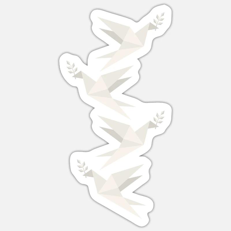 Papiertaube des Friedens Sticker Größe S (10 x 10 cm)