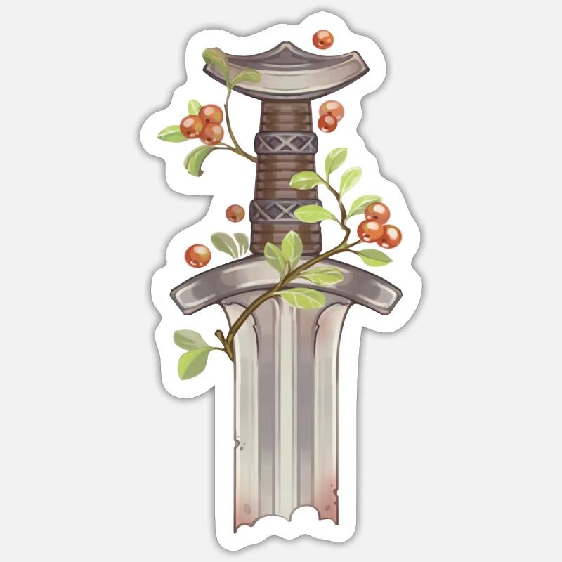 Spada vichinga Sticker formato S (10 x 10 cm)