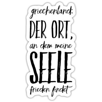 Lustiger Griechischer Spruch Griechenland Geschenk - Sticker Größe S (10 x 10 cm) - Mattweiß - Vorne