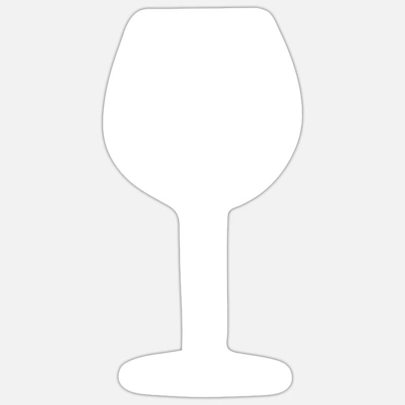 Weinglas, Wein Sticker Größe S (10 x 10 cm)