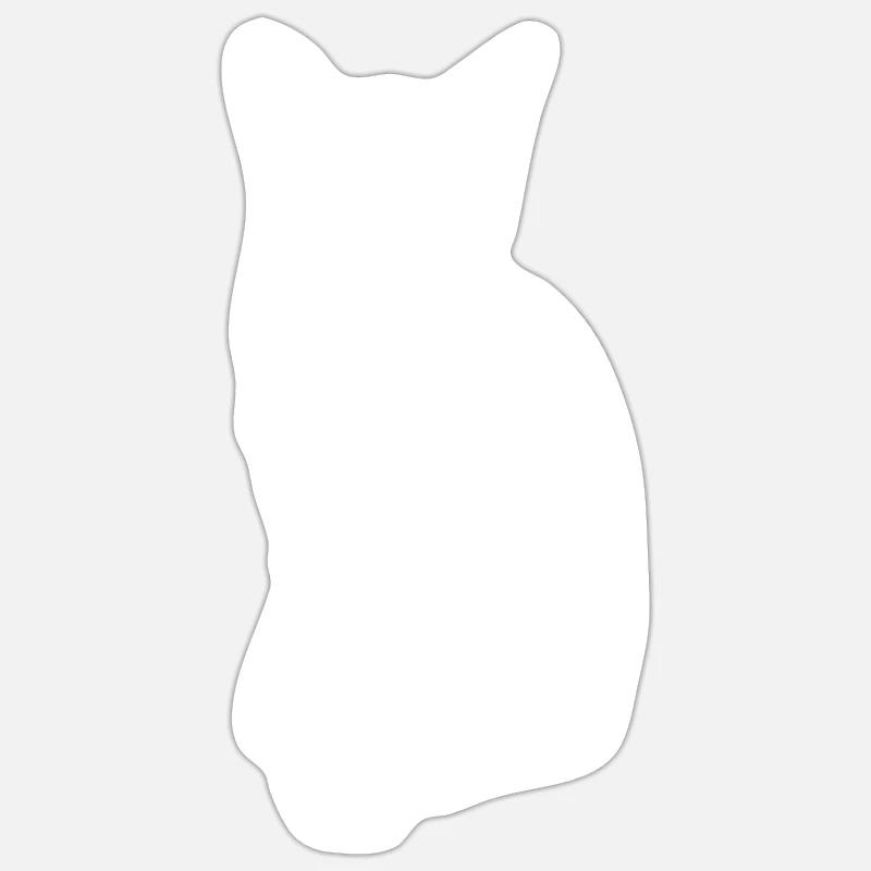 Katze Kätzchen Katzenshirt Geschenk - Sticker Größe S (10 x 10 cm) - Mattweiß