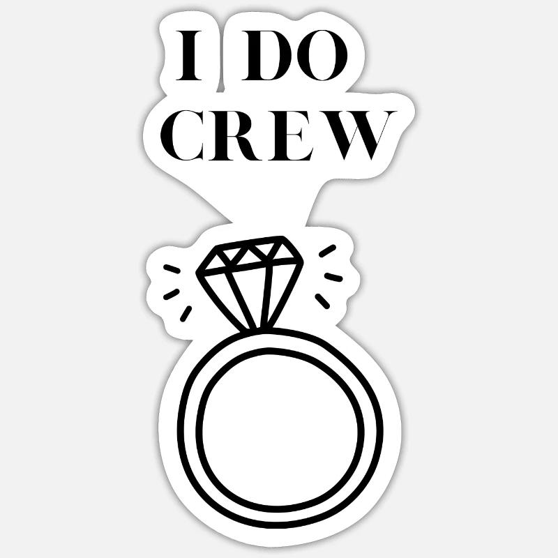 I do crew - Sticker size S (10 x 10 cm) - white matte