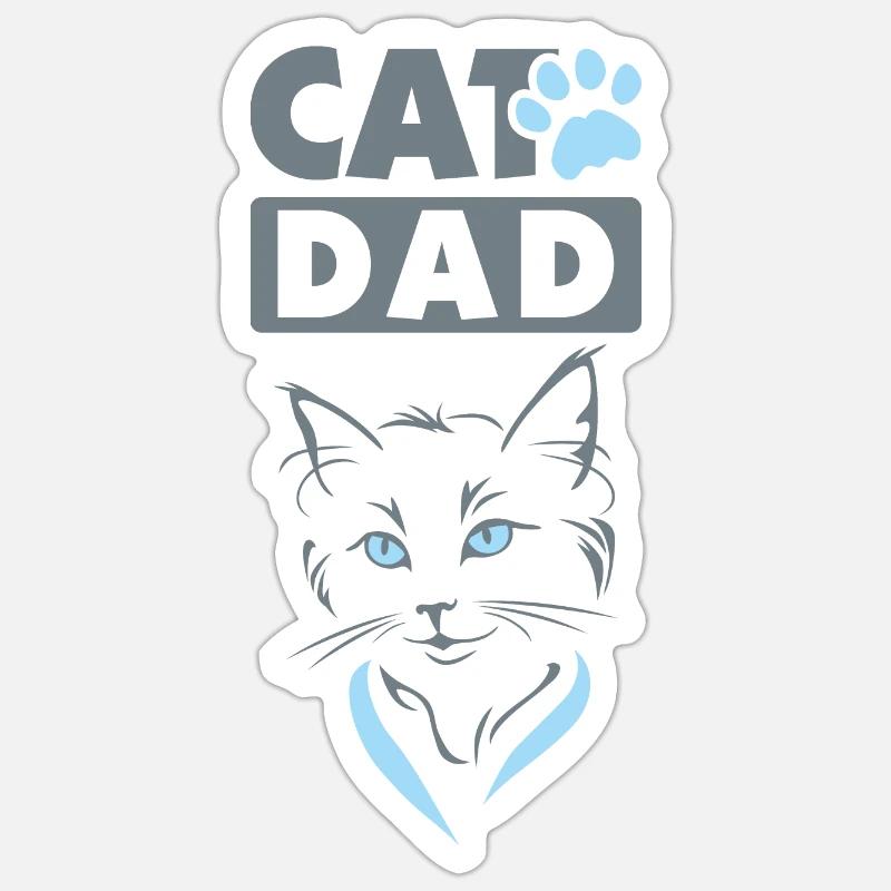 Conception de chat DAD Sticker taille S (10 x 10 cm)