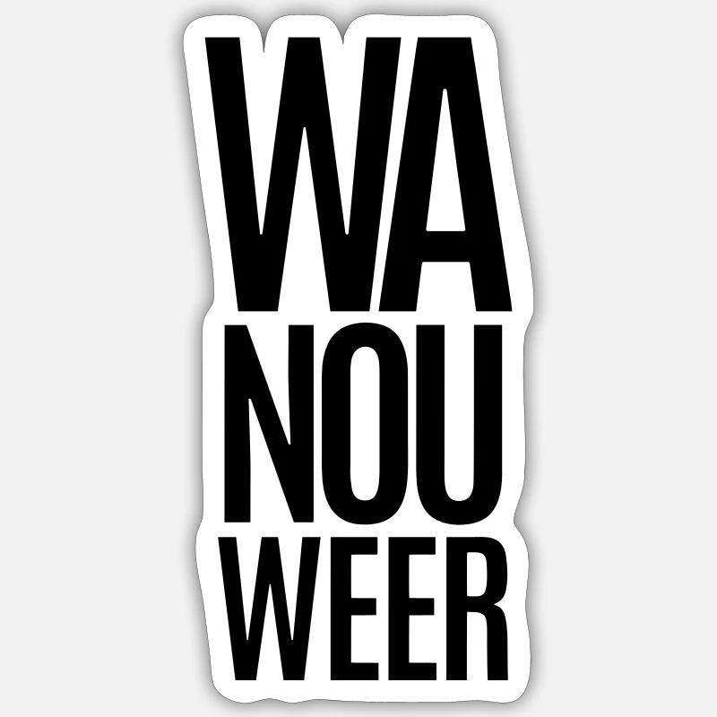 WOW AGAIN - Sticker size S (10 x 10 cm) - white matte