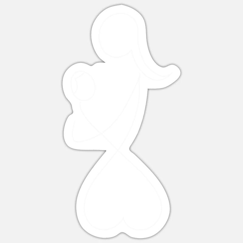 Maman Maternité - Sticker taille S (10 x 10 cm) - blanc mat