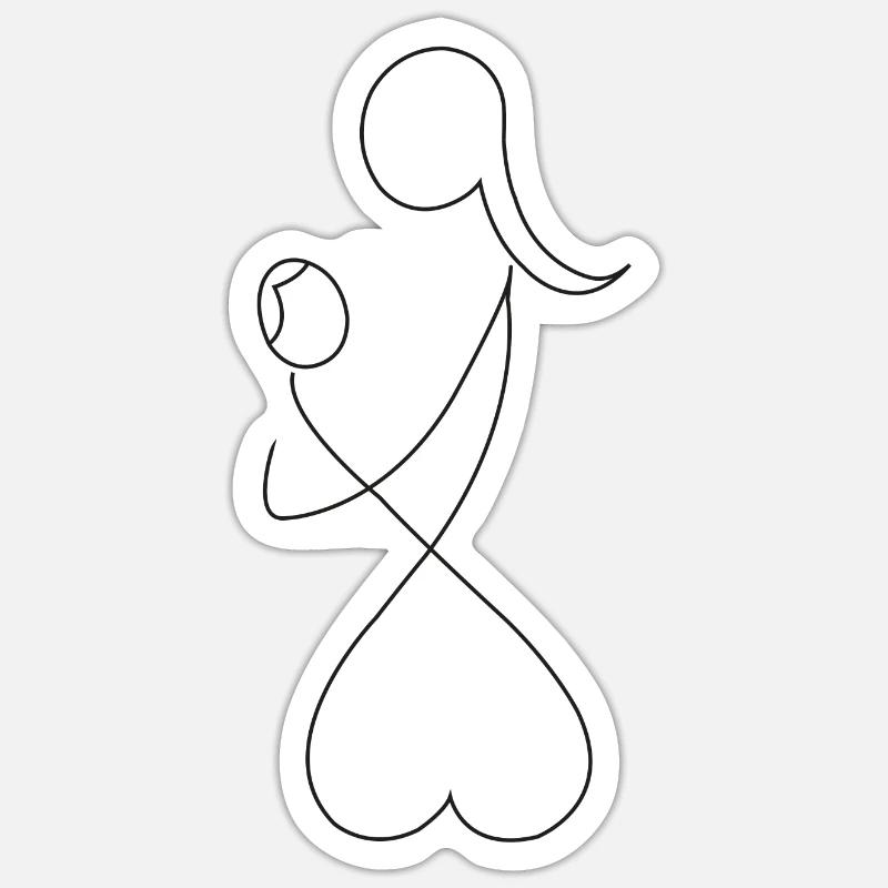 Maman Maternité Sticker taille S (10 x 10 cm)