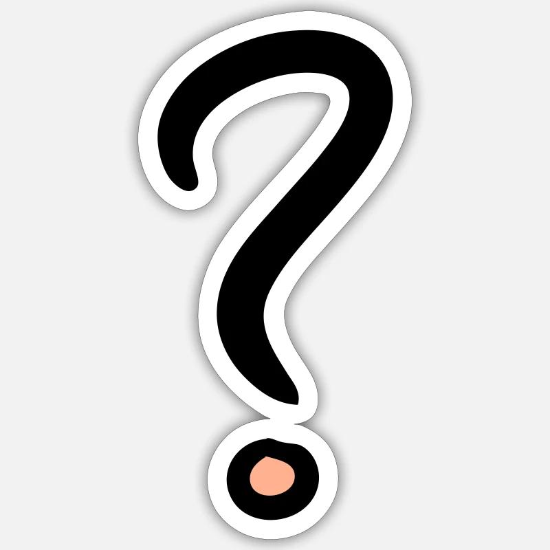 Symbole de point d’interrogation, dessin vectoriel de ponctuation Sticker taille S (10 x 10 cm)