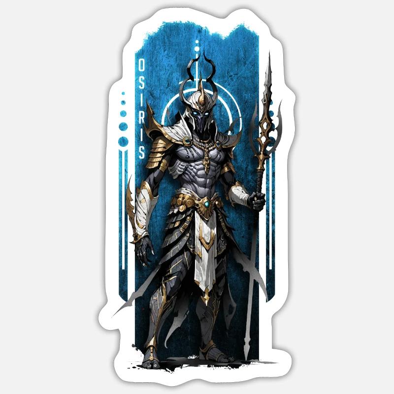 Osiris, Wächter des Jenseitsreichs - Sticker Größe S (10 x 10 cm) - Mattweiß