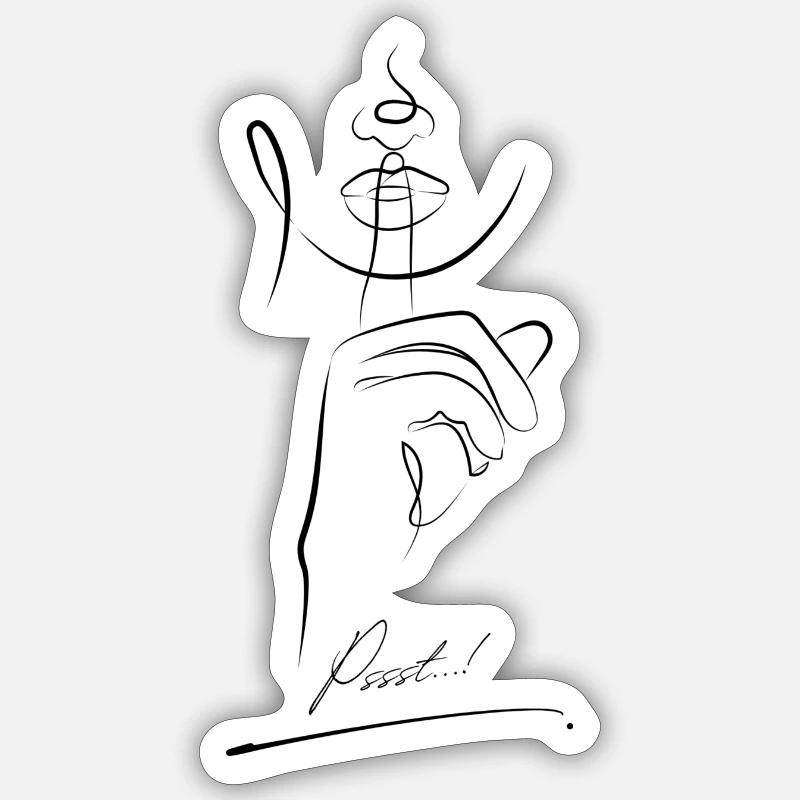 Pssst... ! Sticker taille S (10 x 10 cm)