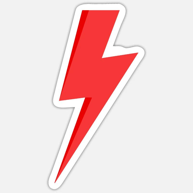 Red Lightning Sticker size S (10 x 10 cm)