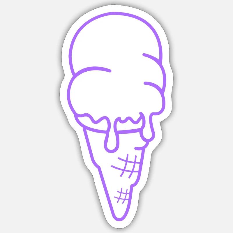 eis - Sticker Größe S (10 x 10 cm) - Mattweiß