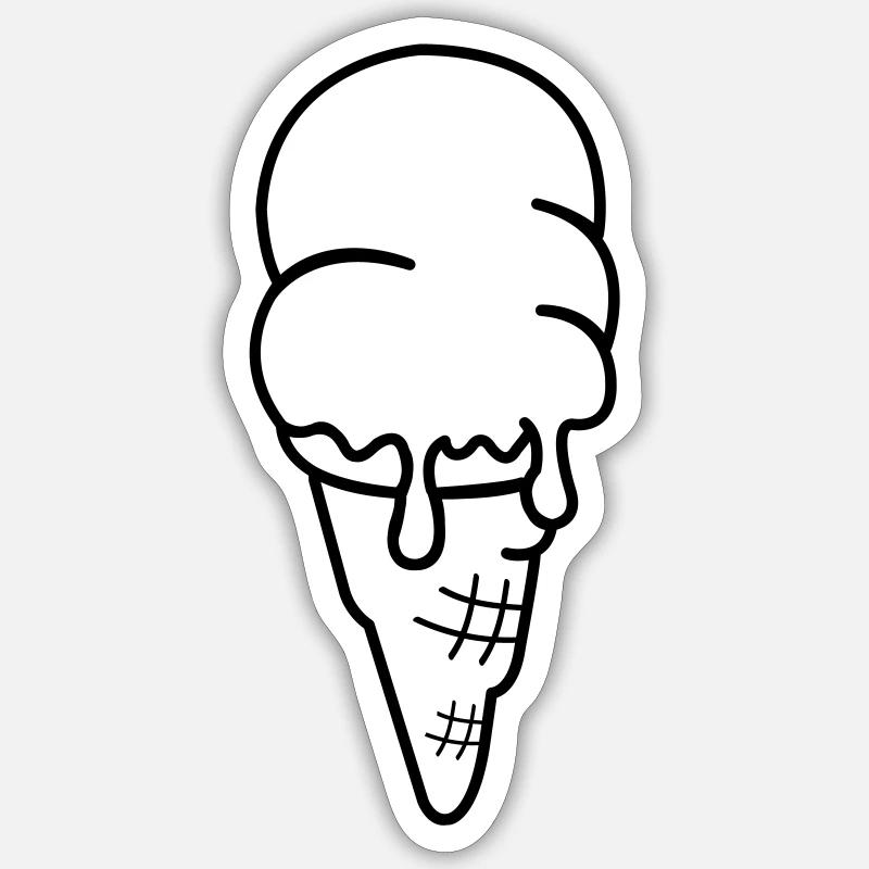 eis eiscreme Sticker Größe S (10 x 10 cm)