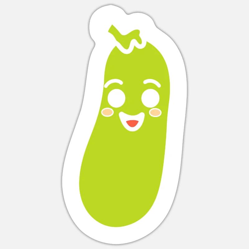 courgette - Sticker size S (10 x 10 cm) - white matte