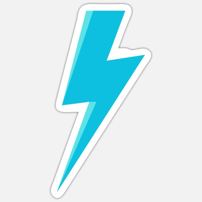 Blue Lightning Sticker size S (10 x 10 cm)