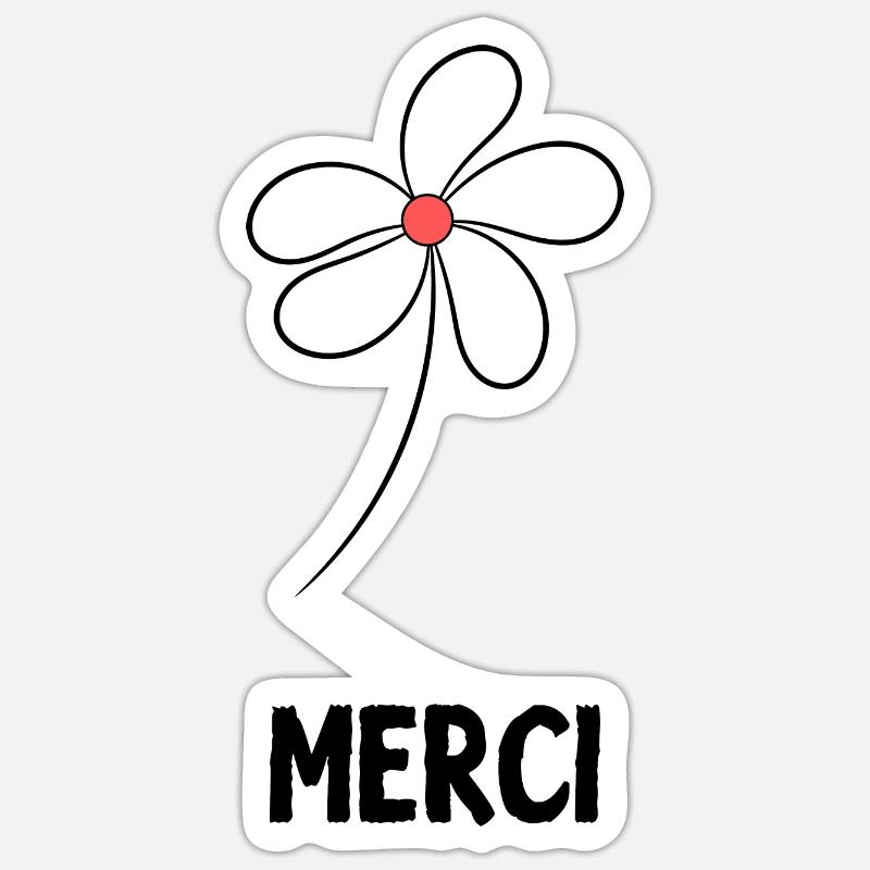 MERCI. MAÎTRESSE. MAÎTRE. MERCI MAÎTRESSE - Sticker taille S (10 x 10 cm) - blanc mat