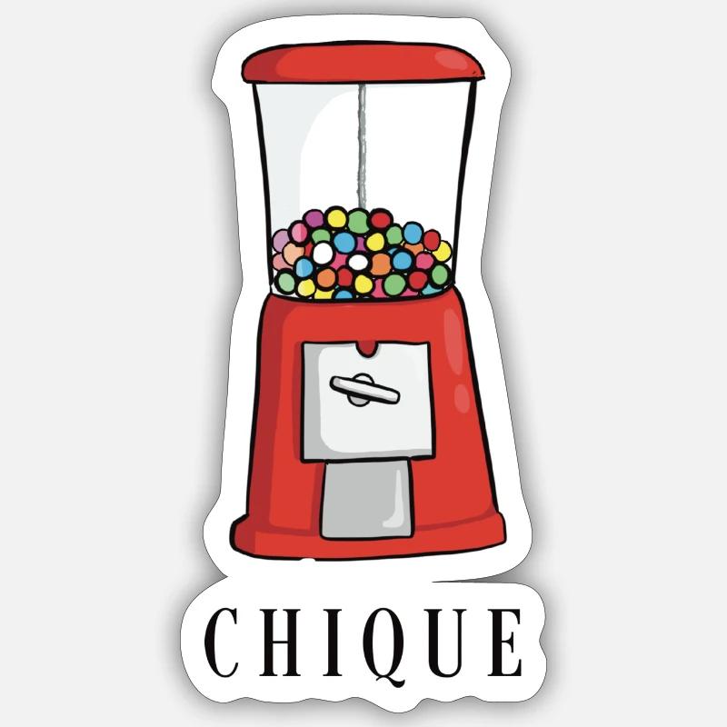 Chic - Sticker taille S (10 x 10 cm) - blanc mat