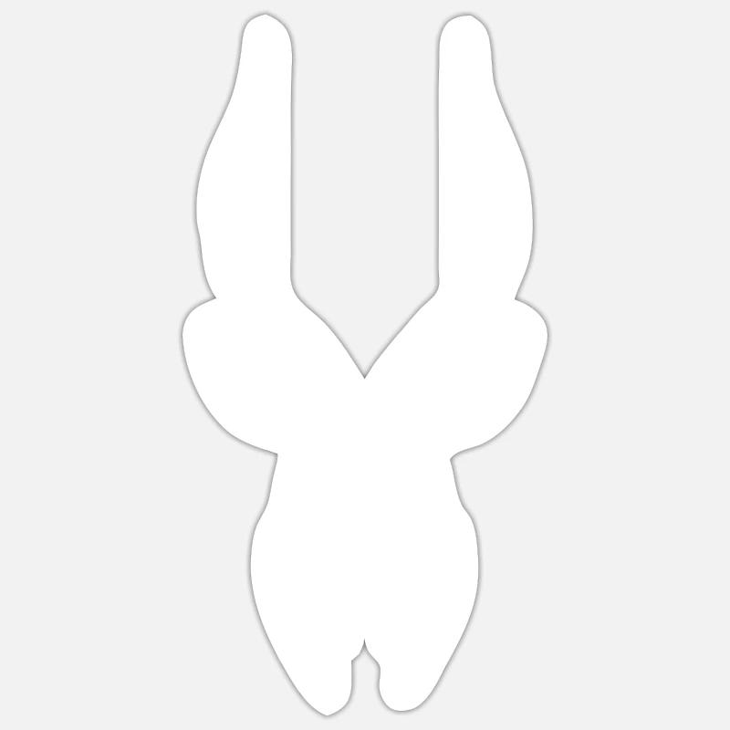 Antilope - Sticker taille S (10 x 10 cm) - blanc mat