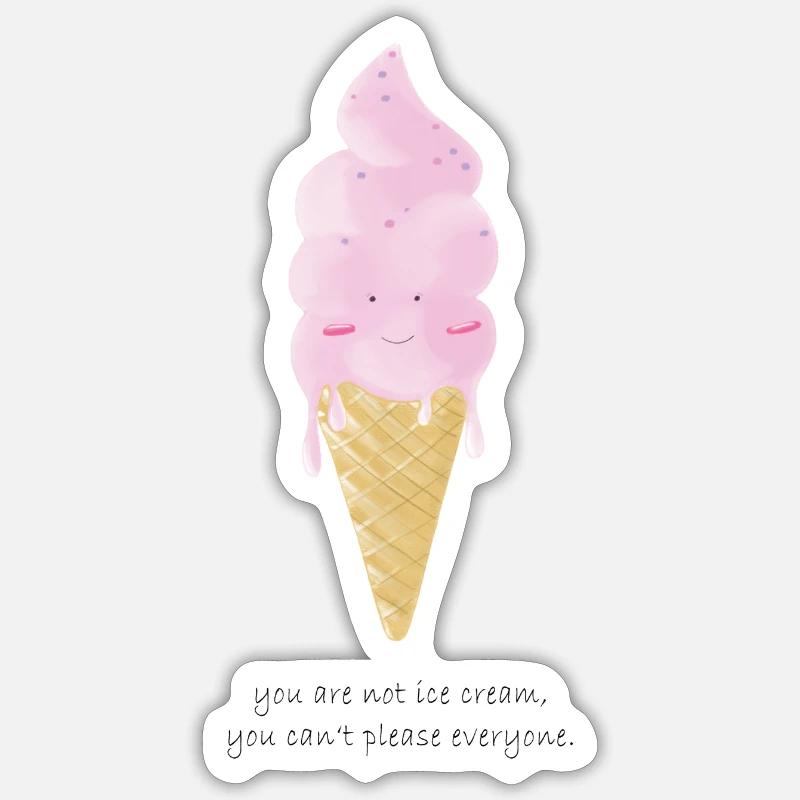 Softeis - Sticker Größe S (10 x 10 cm) - Mattweiß