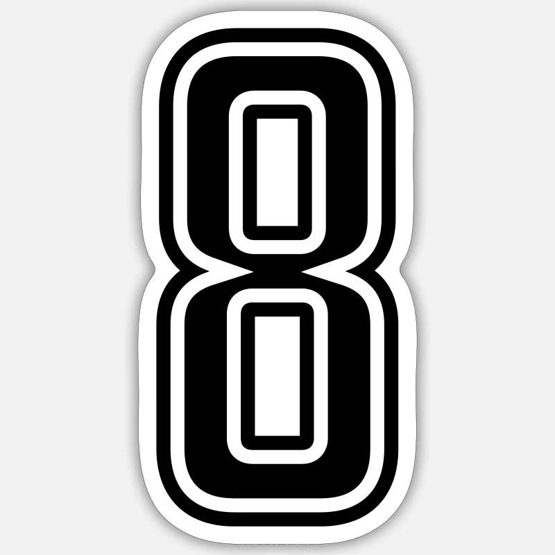 8 - Sticker taille S (10 x 10 cm) - blanc mat