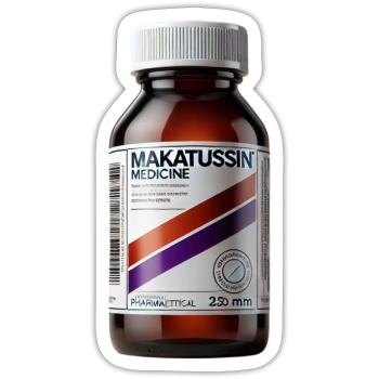 Makatussin Codiene with a modern design - Sticker size S (10 x 10 cm) - white matte - Front