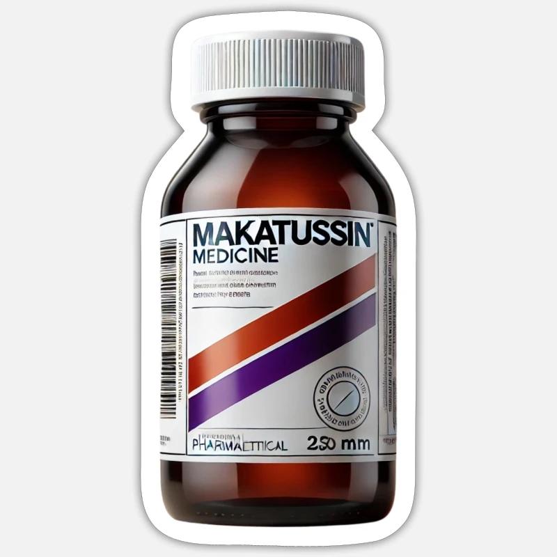 Makatussin Codiene mit modernem Design Sticker Größe S (10 x 10 cm)