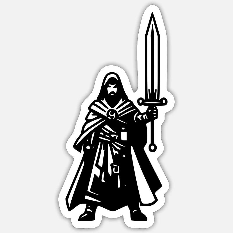 Warrior - Sticker size S (10 x 10 cm) - white matte