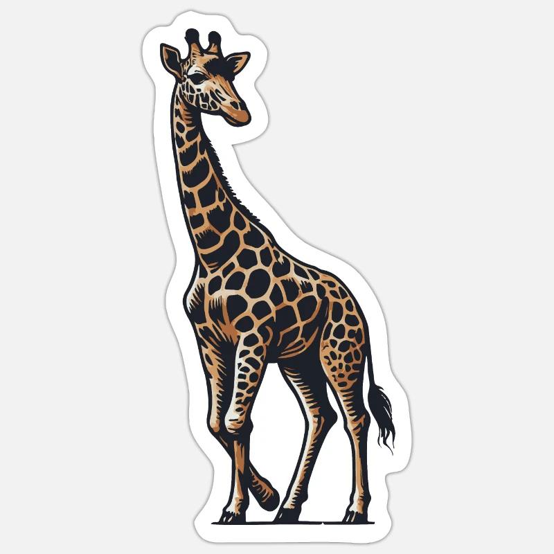 Giraffe - Sticker size S (10 x 10 cm) - white matte