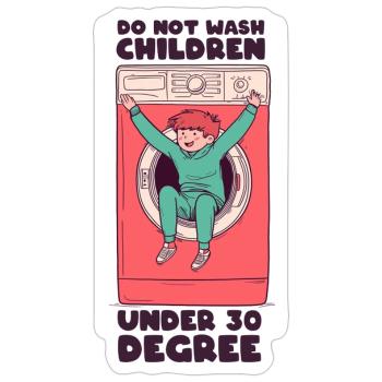 Do not wash - Sticker Größe S (10 x 10 cm) - Mattweiß - Vorne