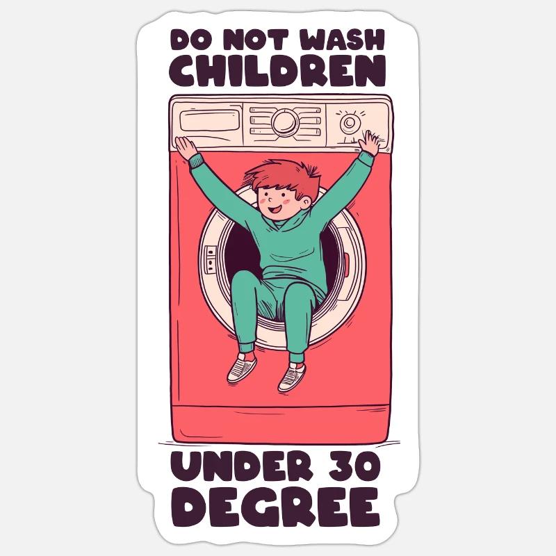 Do not wash - Sticker size S (10 x 10 cm) - white matte