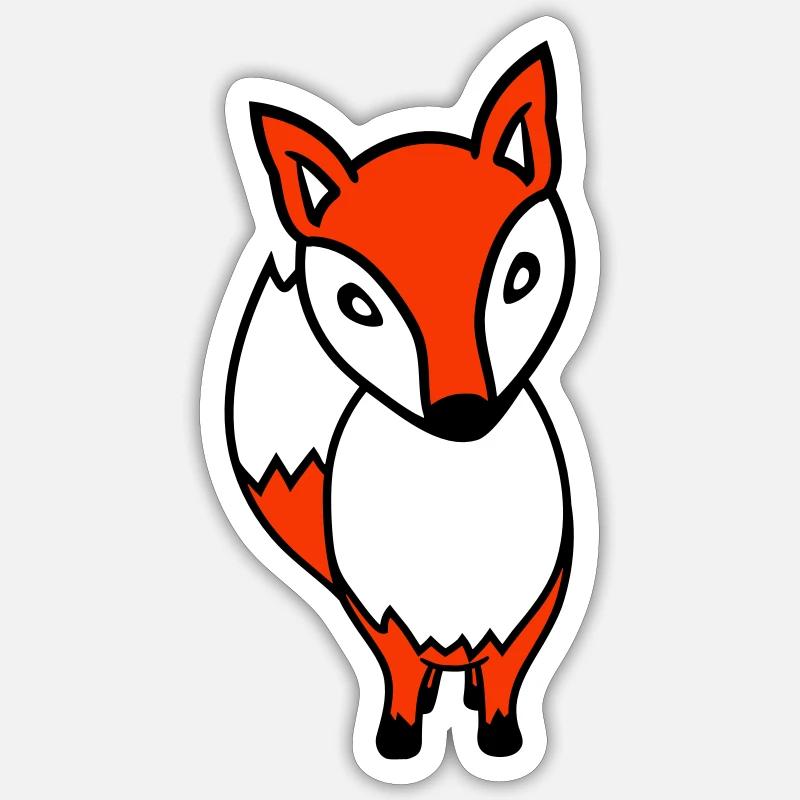 Fuchs Rotfuchs Wildes Tier Schlauer Wald Bewohner Sticker Größe S (10 x 10 cm)