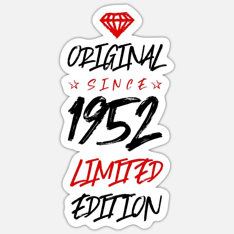 1952 Édition limitée - Sticker taille S (10 x 10 cm) - blanc mat