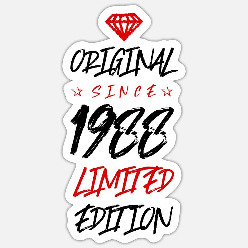 1988 Édition limitée - Sticker taille S (10 x 10 cm) - blanc mat
