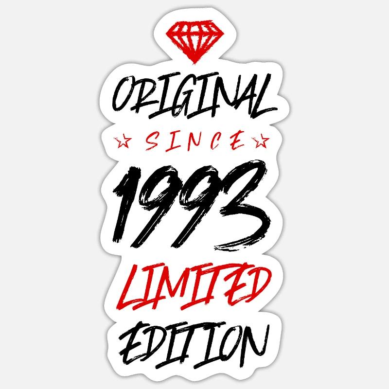 1993 Édition limitée - Sticker taille S (10 x 10 cm) - blanc mat