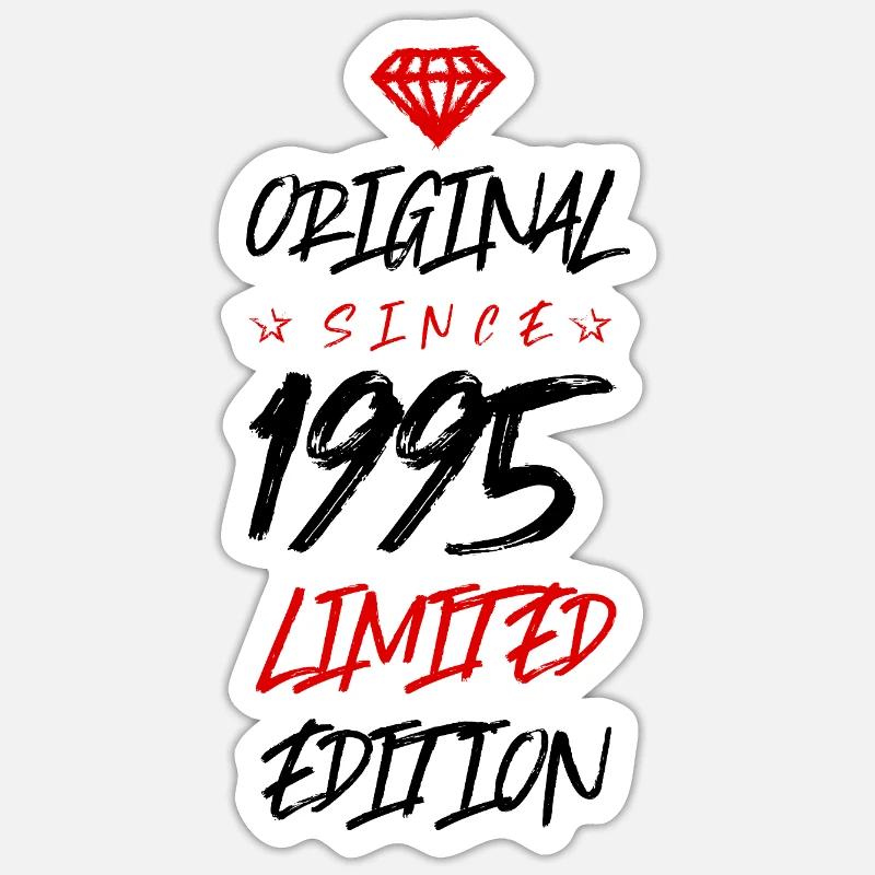 1995 limited edition - Sticker Größe S (10 x 10 cm) - Mattweiß