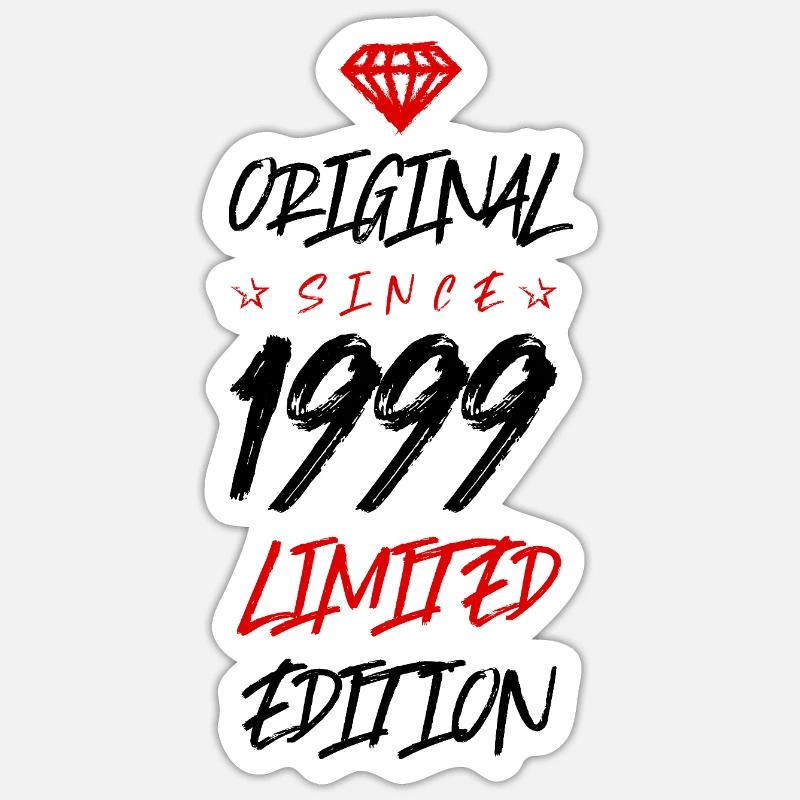 1999 limited edition - Sticker Größe S (10 x 10 cm) - Mattweiß