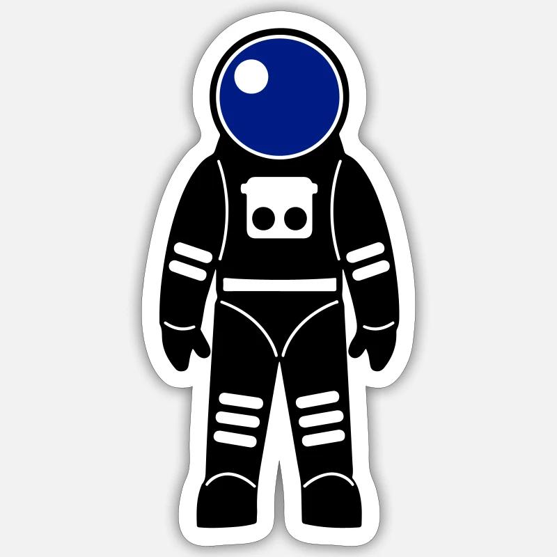 Astronaute - Sticker taille S (10 x 10 cm) - blanc mat